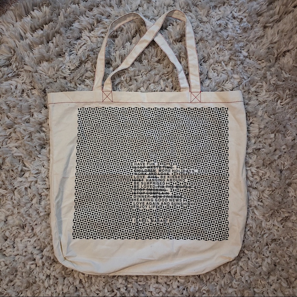 Isabel Marant shopping bag with design- SO CUTE.
